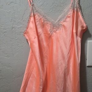 Victoria's Secret Coral and Gray Lace Mini Slip Dress